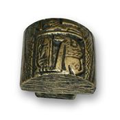 Immagine di pomoli s-h101 mm. 34 plastica ottone antico 34 a:34 h:29                                                                                           