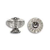 Immagine di pomoli s-h119 mm. 38 plastica opalino/cromo l. 38 a:38 h:31                                                                                           