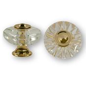 Immagine di pomoli s-h119 mm. 38 plastica opalino/oro 38 a:38 h:31                                                                                           