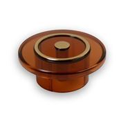 Immagine di pomoli s-sm440 mm. 29 plastica marrone/oro 47 a:29 h:20,5                                                                                           