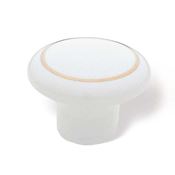 Immagine di pomoli s-sp1 mm. 32 ceramica bianco/oro luc. 32 a:32 h:24                                                                                           