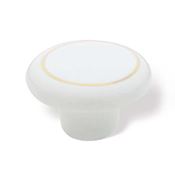 Immagine di pomoli s-sp1 mm. 38 ceramica bianco/oro luc. 38 a:38 h:26                                                                                           