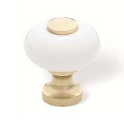 Immagine di pomoli s-sp5 mm. 25 ceramica bianco lucido 25,5 a:25 h:29                                                                                           