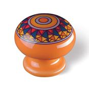Immagine di pomoli s-sp51 mm. 38 ceramica arancione mala 38 a:38 h:33,5                                                                                           
