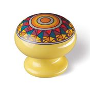 Immagine di pomoli s-sp51 mm. 38 ceramica giallo mala 38 a:38 h:33,5                                                                                           