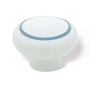 Immagine di pomoli s-sp6 mm. 38 ceramica bianco/avio 38 a:38 h:28                                                                                           