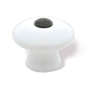 Immagine di pomoli s-sp8 mm. 35 ceramica bianco/bronzo 35 a:35 h:28                                                                                           