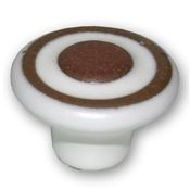 Immagine di pomoli s-tr02 mm. 35 terracott naturale/bianco 35 a:35 h:25                                                                                           