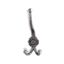 Immagine di portabiti s-1265 metallo argento antico 188 a:72 h:80 int:23                                                                                           