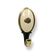 Immagine di portabiti s-1981 metallo/plast ottone ant/beige 77 a:34 h:29 int:24                                                                                           