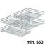 Immagine di cestelli corner comfort cesti l >=550 cromo l. set 4 vassoi in filo                                                                                           