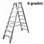 Immagine di scale 2 salite s/piattaforma  6 gradini alluminio                                                                                           
