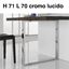 Immagine di gambe frame 60 x 20 acciaio h71 l70 cromo l.                                                                                            