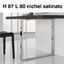 Immagine di gambe frame 60 x 20 acciaio h87 l80 nich. s.                                                                                            