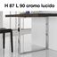 Immagine di gambe frame 60 x 20 acciaio h87 l90 cromo l.                                                                                            