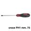 Immagine di cacciaviti ergokraft croce ph nr. 1 mm.  75 phillips                                                                                           