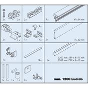 Immagine di guarniture eku banio 40 gf mm.1200 lucido set doccia c/binari                                                                                           