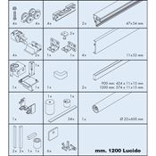 Immagine di guarniture eku banio 40 gfe mm.1200 lucido set doccia c/binari                                                                                           