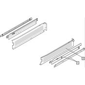 Immagine di 330M450PC MX MP R901 - spondina in acciaio METABOX M (86 mm) estrazione totale 25 kg lunghezza nominale 450 mm versione a vite sinistra/destra biancocrema ral 9001 