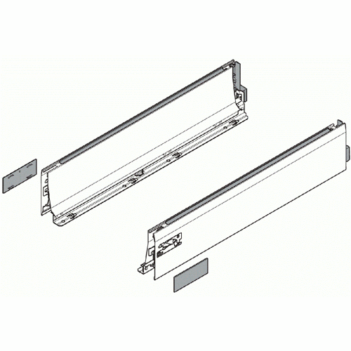 Immagine di 378L3002SAZ R+L V1 TERS - spondina TANDEMBOX Intivo altezza L (83 mm) lunghezza nominale 300 mm destro+sinistro nero terra 