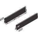Immagine di 378L3002SAZ R+L V1 TERS - spondina TANDEMBOX Intivo altezza L (83 mm) lunghezza nominale 300 mm destro+sinistro nero terra 