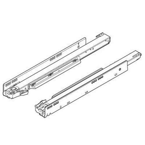 Immagine di guide legrabox blumotion 40 kg cm. 60 zinc. c/blumotion                                                                                           