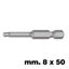 Immagine di inserti a3 1/4" esagono mm. 50 mm.  8                                                                                            