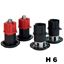 Immagine di piedini twin 437 pl reg. midi cm.  6 nero set 4 piedini s/piastre                                                                                           