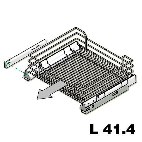 Immagine di cestelli 202di cassetto 41.4 p 51 cromo h 17.0 c/guide blum                                                                                           