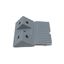 Immagine di lastrine angolo pl c/tappo 16 x 16 grigio mm. 42                                                                                           