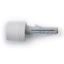 Immagine di fermaporte cilindro gomma mm. 20x25 bianco c/tassello                                                                                           