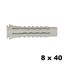 Immagine di tasselli g-fix ny rx  8 x 40 4 settori c/bordo - confezione da  100 pezzi