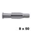 Immagine di tasselli g-fix grip  8 x 50 c/bordo - confezione da  50 pezzi