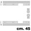 Immagine di cremagliere flipper door cm  45 c/lastrine angolo                                                                                           