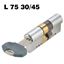 Immagine di cilindri ad-lock doppi kd l  75 30/45 cr.s c/1+5 chiavi piatte/cantiere                                                                                           