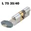 Immagine di cilindri ad-lock doppi kd l  75 35/40 cr.s c/1+5 chiavi piatte/cantiere                                                                                           