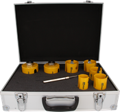 Immagine di serie 7 seghe a tazza Profit Click&Drill Multipurpose D diametri da mm 40 a mm 80 con punta di centraggio 