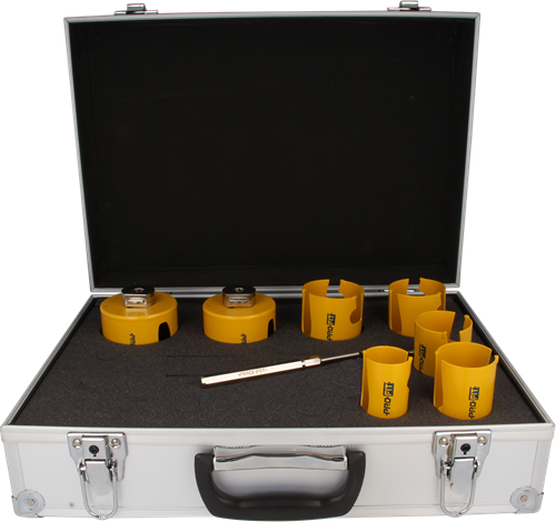 Immagine di serie 7 seghe a tazza Profit Click&Drill Multipurpose D diametri da mm 40 a mm 80 con punta di centraggio 