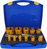 Immagine di serie 11 seghe a tazza Profit Click&Drill Multi Purpose DCT diametri da mm 19 a mm 76 con 4 punte di centraggio 