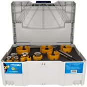 Immagine di serie 11 seghe a tazza Profit Click&Drill Multi Purpose DSCT diametri da mm 19 a mm 76 con 4 punte di centraggio 