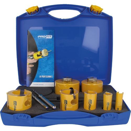Immagine di serie 7 seghe a tazza Profit Click&Drill Multipurpose D diametri da mm 20 a mm 86 con punta di centraggio 