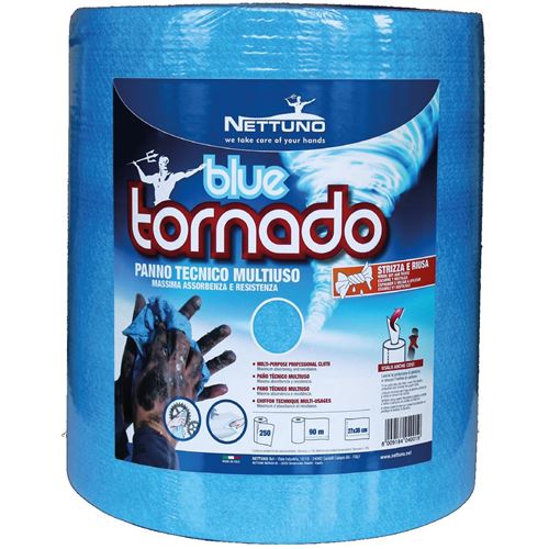 Immagine di stracci multiuso blue tornado 250 strappi blu carta/panno/spugna                                                                                           