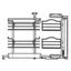 Immagine di cestelli corner dynamic telai h 600/ 800 dx c/soft close + guida                                                                                           