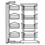 Immagine di cestelli corner dynamic telai h1100/1260 sx c/soft close + guida                                                                                           