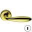Immagine di maniglie mach rosetta patent oro lucido ottone                                                                                           