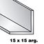 Immagine di profilati angolari alu 2 mt 15x15/1.5 arg. alluminio aste 2 metri                                                                                           
