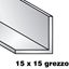 Immagine di profilati angolari alu 2 mt 15x15/1.5 natur. alluminio aste 2 metri                                                                                           