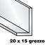 Immagine di profilati angolari alu 2 mt 20x15/1.5 natur. alluminio aste 2 metri                                                                                           