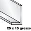 Immagine di profilati angolari alu 2 mt 25x15/1.5 natur. alluminio aste 2 metri                                                                                           