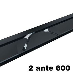 Immagine di Kit Switch per ante scorrevoli in linea 600 mm alluminio anodizzato nero 